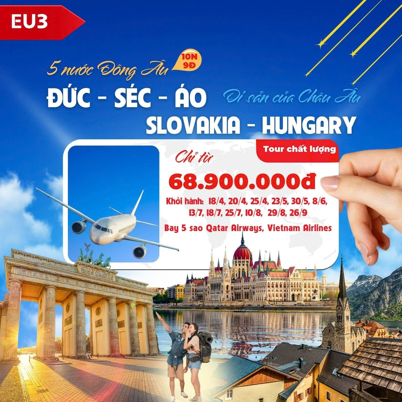 Khám phá 4 nước Đông Âu Đức - Séc - Áo - Hungary 2025
